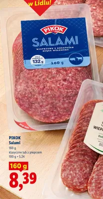 Salami wieprzowe klasyczne Pikok promocja w Lidl