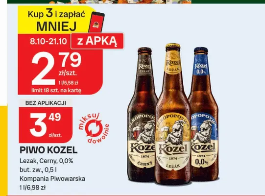 Piwo bezalkoholowe Kozel promocja w Chorten