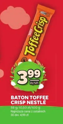 Baton toffee crisp promocja w Stokrotka