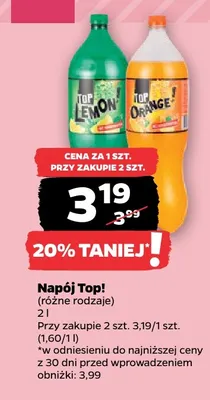 Napój gazowany Top! Orange promocja w Netto