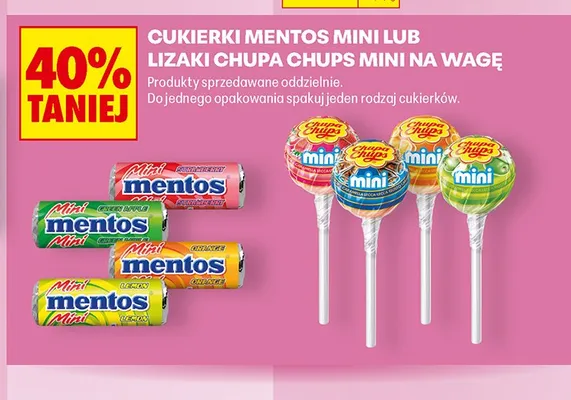 Lizaki Chupa Chups Mini na wagę promocja w Biedronka
