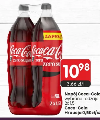 Napój gazowany Coca-Cola Zero Cukru 2-pak promocja w Market Point