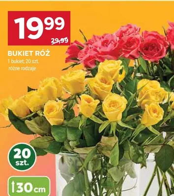 Bukiet róż 20szt różne rodzaje promocja w Stokrotka