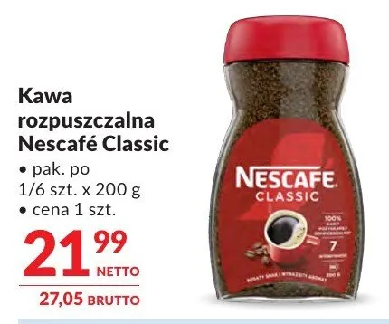 Kawa rozpuszczalna Nescafé Classic promocja w Makro