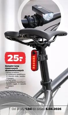 Komplet lamp rowerowych akumulatorowych promocja w Netto