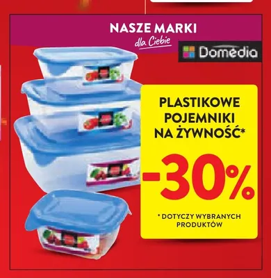 Plastikowe pojemniki na żywność Domédia promocja w Intermarche