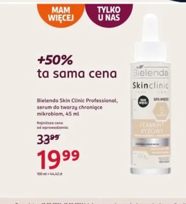Serum do twarzy chroniące mikrobiom Bielenda Skin Clinic Professional promocja w Rossmann