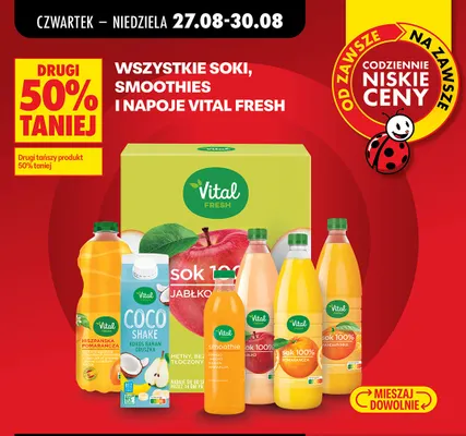 Sok jabłkowy Vital Fresh 100% promocja w Biedronka