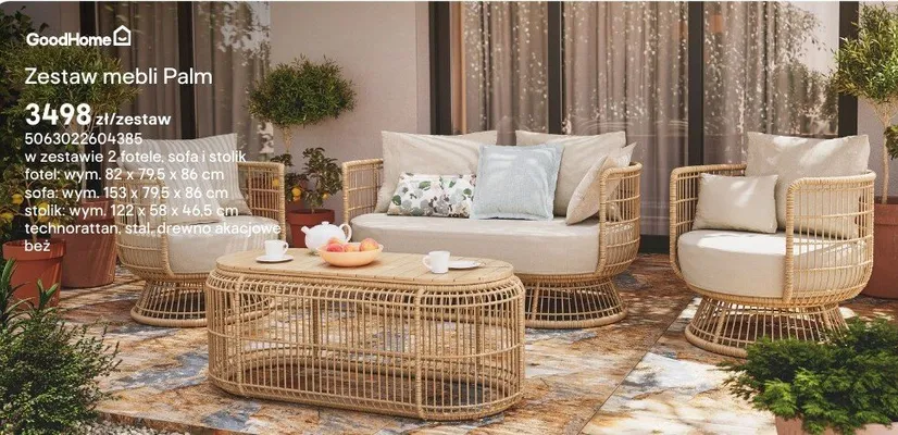 Zestaw mebli Palm promocja w Castorama