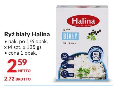 Ryż biały Halina promocja w Makro
