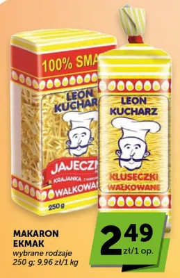 Makaron Ekmak Leon Kucharz kluseczki wałkowane promocja w Euro Sklep