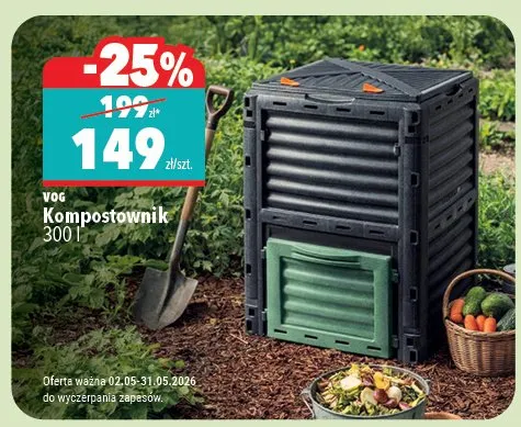 Kompostownik VOG 300l promocja w Biedronka Home