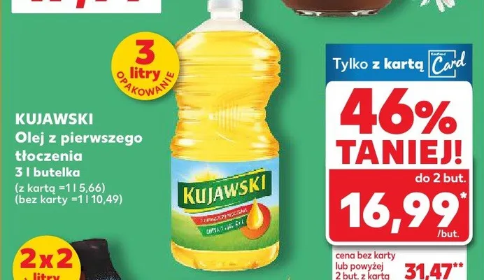 Olej z pierwszego tłoczenia 3 l  promocja w Kaufland