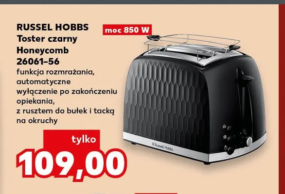 Toster czarny Honeycomb 26061-56 Russel Hobbs promocja w Kaufland