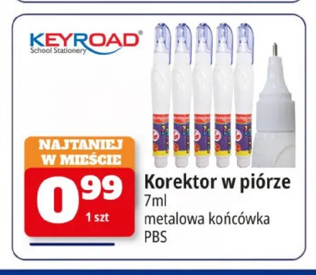 Korektor w piórze Keyroad promocja w Leclerc