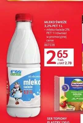 Mleko świeże PET 1l promocja w Selgros