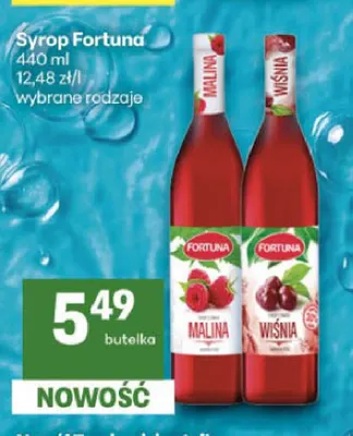 Syrop Fortuna malina promocja w Delikatesy Centrum
