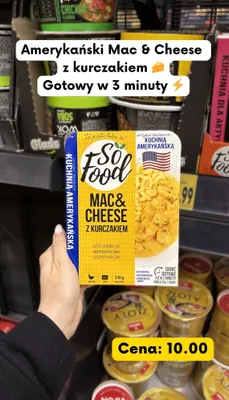 Makaron Mac & Cheese z kurczakiem kuchnia amerykańska promocja w Kaufland