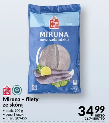 Miruna filety ze skórą nowozelandzka promocja w Makro