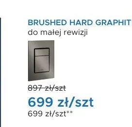 Przycisk spłukujący Grohe BRUSHED HARD GRAPHITE do małej rewizji promocja w Blu Salony Łazienek