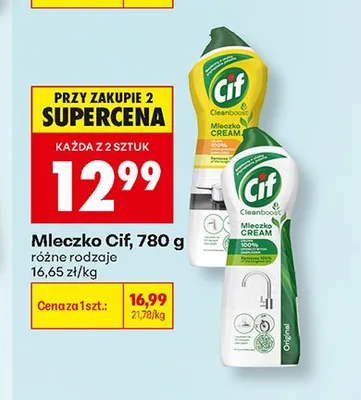 Mleczko Cif promocja w Biedronka