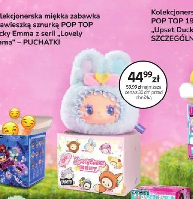 Kolekcjonerska miękka zabawka z zawieszką sznurką POP TOP Lucky Emma z serii "Lovely Emma" - PUCHATKI promocja w Empik