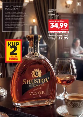 Brandy Shustov Grand Royal 5 lat promocja w Kaufland