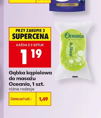 Gąbka kąpielowa do masażu Oceania promocja w Biedronka