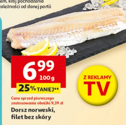 Dorsz norweski, filet bez skóry promocja w Auchan