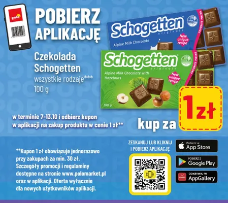 Czekolada Schogetten promocja w POLOmarket