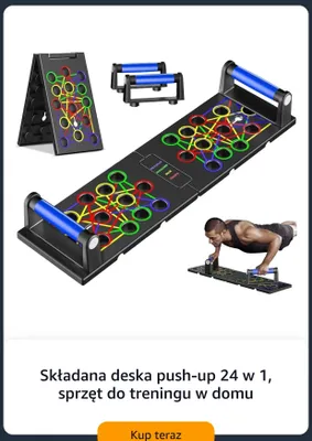 Składana deska push-up 24 w 1 promocja w Amazon