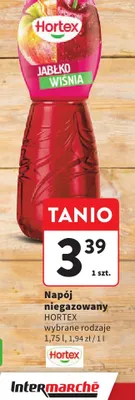 Napój niegazowany Hortex jabłko wiśnia promocja w Intermarche
