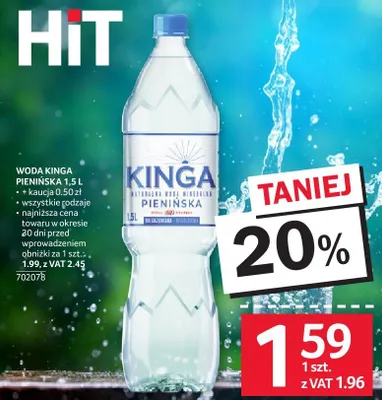 Woda Kinga Pienińska 1,5L promocja w Selgros