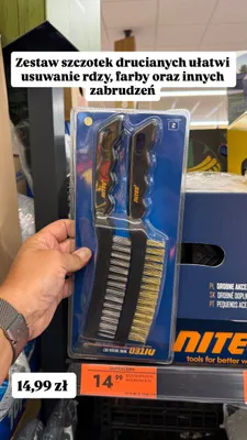 Zestaw szczotek drucianych Niteo promocja w Biedronka