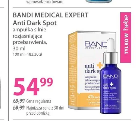 Ampułka silnie rozjaśniająca przebarwienia Bandi Medical Expert Anti Dark Spot promocja w Hebe