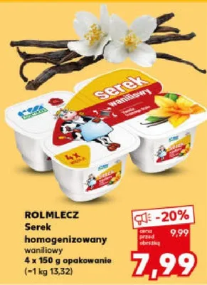 Serek homogenizowany waniliowy promocja w Kaufland