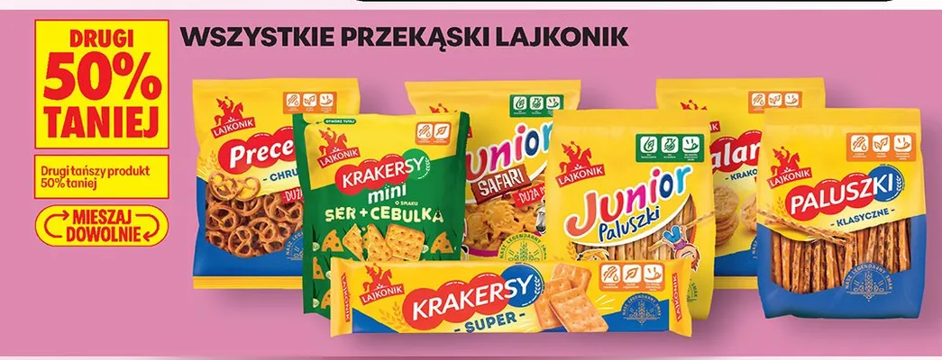Krakersy wszystkie przekąski promocja w Biedronka