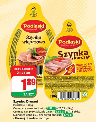 Szynka z kurcząt promocja w Dino