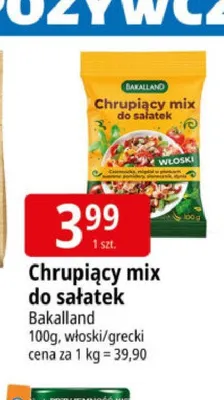 Chrupiący mix do sałatek Bakalland promocja w Leclerc