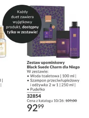 Zestaw upominkowy Avon Black Suede Charm dla Niego promocja w AVON