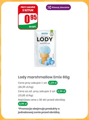 Lody marshmallow Emix promocja w Dino