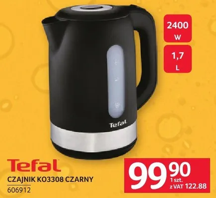 Czajnik TEFAL CZAJNIK KO3308 CZARNY promocja w Selgros