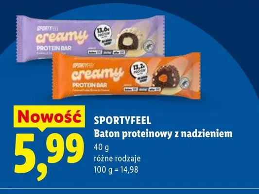Baton proteinowy z nadzieniem Sportyfeel promocja w Lidl