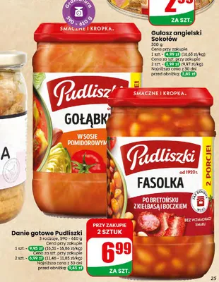 Danie gotowe fasolka po bretońsku z kiełbasą i boczkiem promocja w Dino