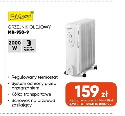 Grzejnik olejowy MR-950-9 Maestro promocja w Max Elektro