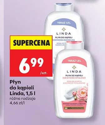 Płyn do kąpieli Linda Kremowa Bawełna promocja w Biedronka