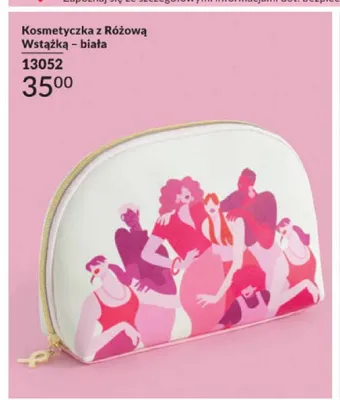 Kosmetyczka z Różową Wstążką biała promocja w AVON