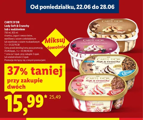Lody tiramisu Carte d'Or promocja w Lidl