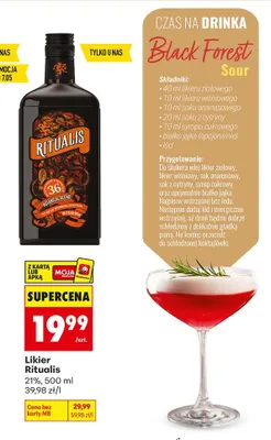 Likier Ritualis Botanical Blend 21% promocja w Biedronka