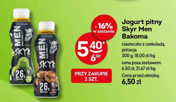Jogurt pitny pistacja promocja w Żabka
